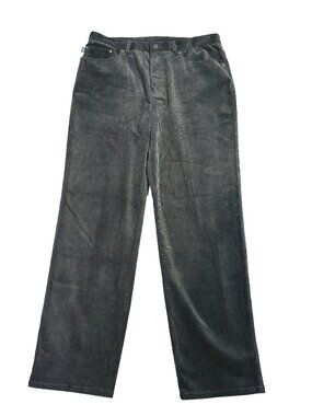 Lauren Jeans Co Ralph Lauren Black Corduroy Pants Womens 14 Straight Leg
